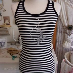 Striped Baby Phat Racerback Tank Top